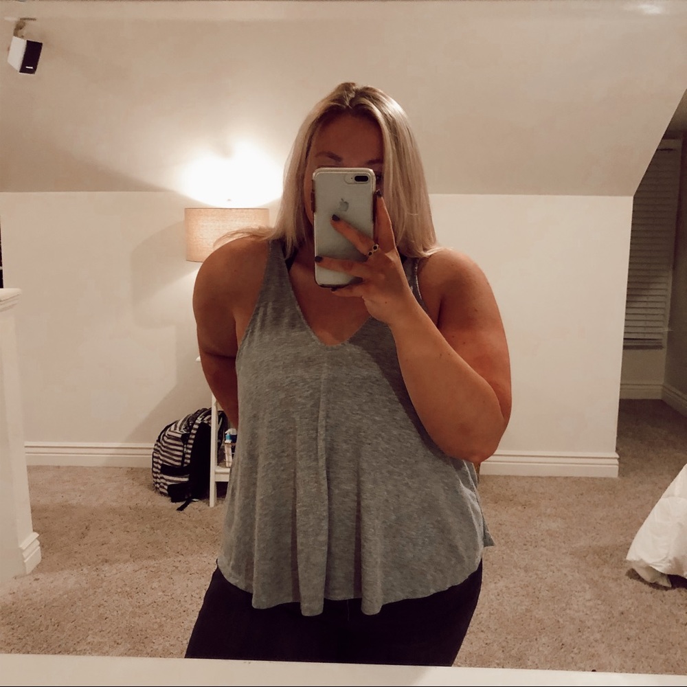 Free People V-Neck Flowy Tank